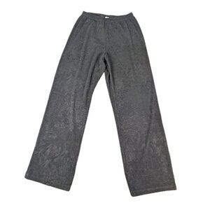 Vtg. Caribe USA Pants women's Medium textured semi sheer elastic waist relax Leg